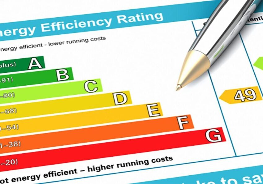 Energy efficiency image showing A to G rating bars.